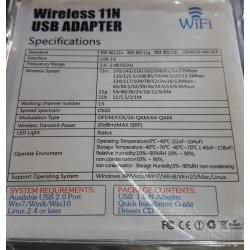 RECEPTOR WIFI USB 802.11N