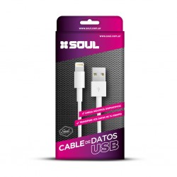 CABLE USB IPHONE SOUL 1M