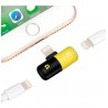 ADAPTADOR IPHONE LIGHTNING X CARGA + AURICULAR