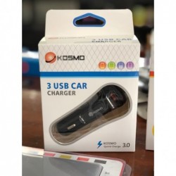 CARGADOR AUTO KOSMO 3/2 USB...