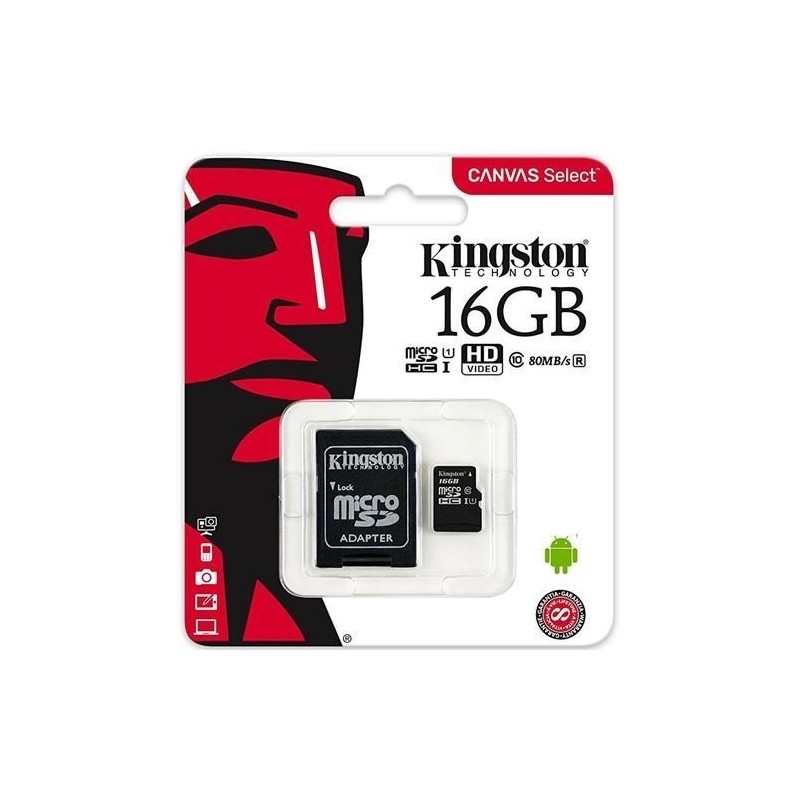 MEMORIA KINGSTON  SD HC 16GB HD ORIGINAL!!!