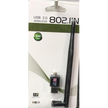 RECEPTOR WIFI USB CON ANTENA